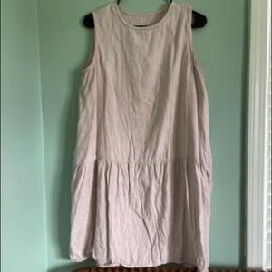 LinenFox small pink linen dress
